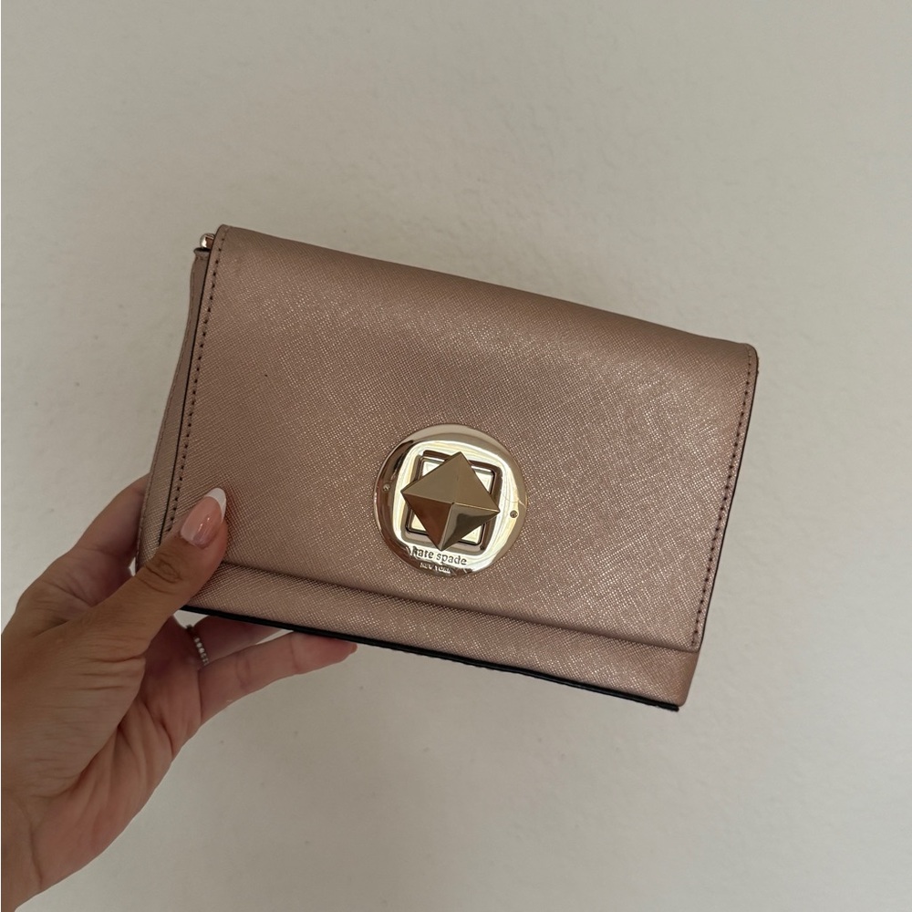 Kate Spade Metallic Gold Crossbody Bag